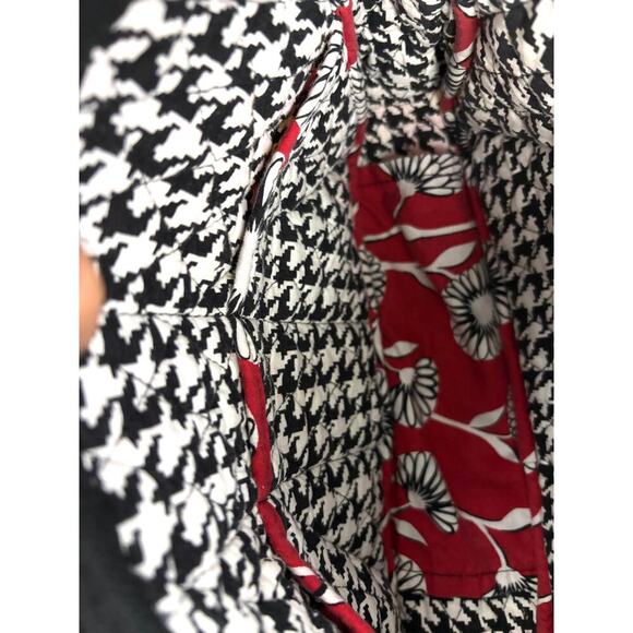 Vera Bradley Deco Daisy Sophie Fabric Shoulder Bag Houndstooth Retired - Picture 2 of 16